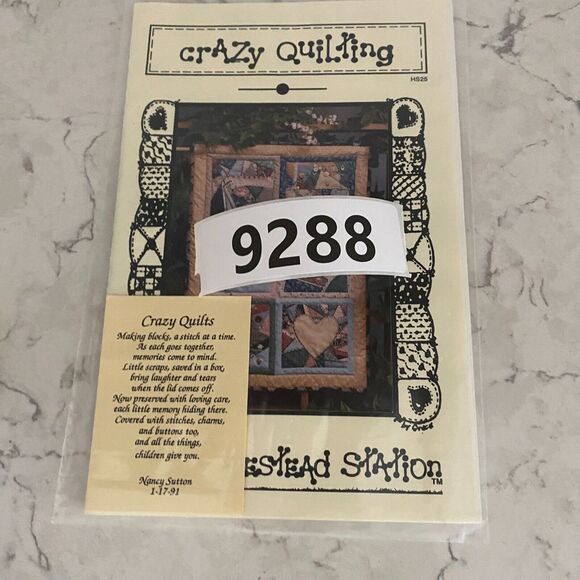 Crazy Quilting 1991 Homestead Station Quilt Pattern Instruction Sheet - Picture 5 of 5
